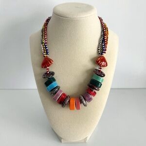 Zara multicolored beaded necklace